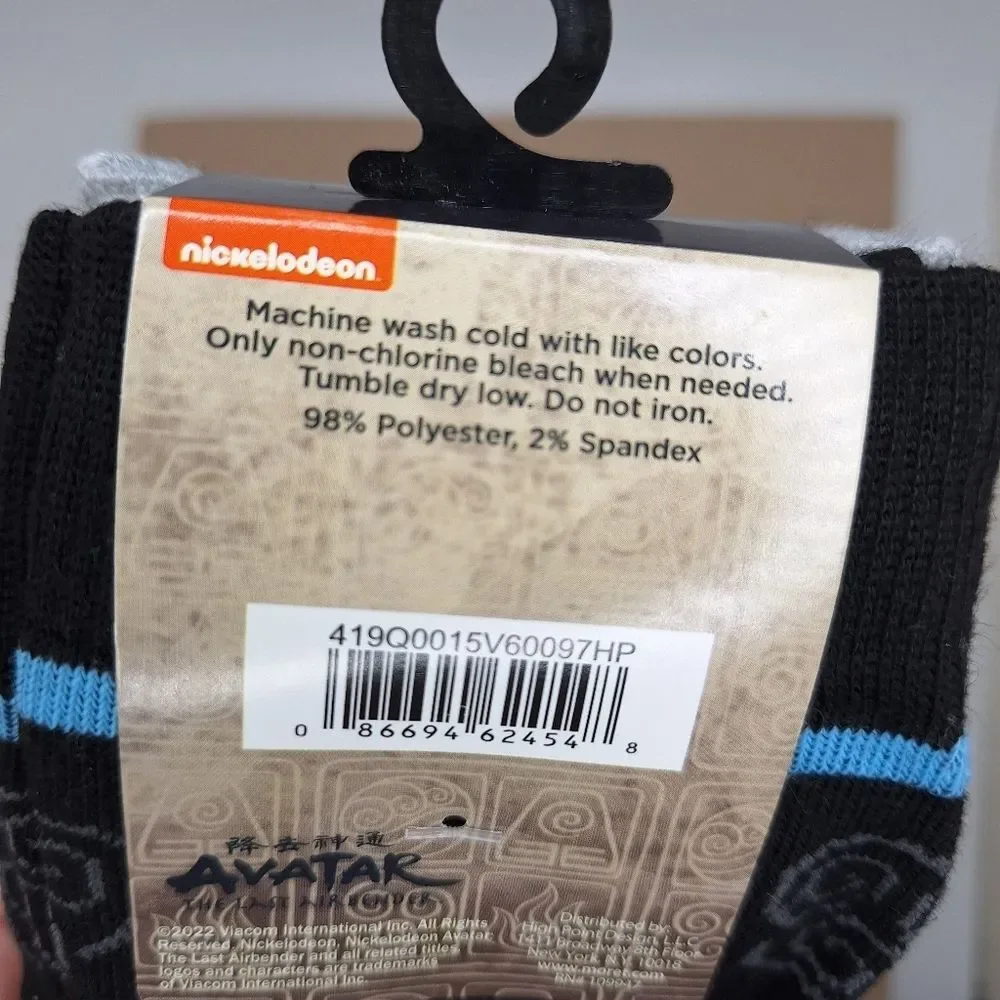 Avatar the last Airbender crew socks 2 pair